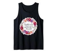 Christian Woman Bible Verse Jesus Greater is He Who is in Me Tank Top