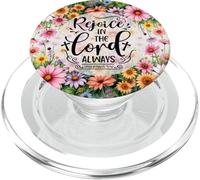 Christian Women Bible Psalm Faith Rejoice In the Lord 4:4 PopSockets PopGrip for MagSafe