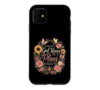 Christian Women Jeremiah 29:11 God Knows The Plans Floral Case for iPhone 11