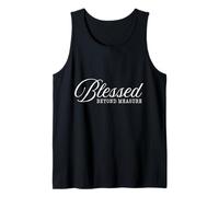 Christian Women Pink Blessed Beyond Measure Funny Cute Girls Tank Top