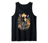 Christian Women She's Armed and Dangerous Faith Gift Tank Top