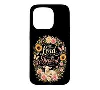 Christian Women The Lord Is My Shepherd Psalm 23:1 Floral Case for iPhone 15 Pro