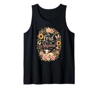 Christian Women The Lord is My Shepherd Psalm 23:1 Floral Tank Top