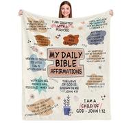 Christian Women's Bible Verse Blanket, 60inx50in - Inspirational & Spiritual Gift with Encouragement Message