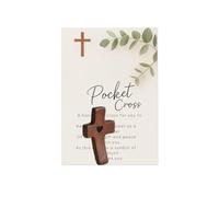 Christian Wooden Cross,Crosses My Heart - Christian Gifts,Encouragement Gift,Handheld Wooden Protection Crosses with Epoxy Heart,Portable Wood Pocket Cross for Religious Gift for Men Women