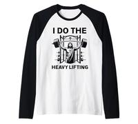 Christian Workout Jesus I Do The Heavy Lifting Inspirational Raglan Baseball Tee