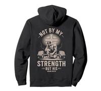 Christian Workout Not By My Strength But His Men's Gym Pullover Hoodie