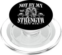 Christian Workout Not My Strength But His Christ Jesus Gym PopSockets PopGrip for MagSafe
