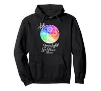 Christian Worship Gift Rainbow Wolf Let Your Light Shine Pullover Hoodie