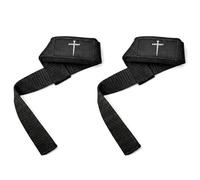 Christian Wrist Straps for Weightlifting- Faith-Inspired Padded Lifting Straps with 23" Extended Length for Deadlifts & Strength Workouts- Durable Cotton Wrist Wraps for Men & Women- Heavy Duty Gym