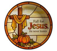 Christian Yard Decorative Plates For Wall Fall For Jesus He Never Leaves