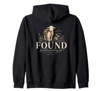 ChristianFaith Sheep Following Jesus Inspirational Zip Hoodie
