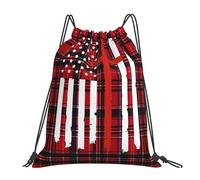 Christianity Distressed White Usa Flag Women Men String Backpack Large Swimming Bag Durable Gym Sack For Gym Beach Football