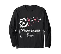 Christianity FAITH MOVES MOUNTAINS Funny Dandelion Long Sleeve T-Shirt