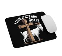Christianity Goat Lover I Love Jesus And Goats Mouse Mat Small Mouse Pad Portable Mousepad For Laptop Studying Work 25X30Cm