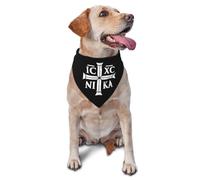 Christianity Ic Xc Nika Eastern Orthodox Triangle Dog Scarf Washable Dog Bandana Reusable Dogs Kerchief For Everyday Wear Cat Small Medium Large Dogs