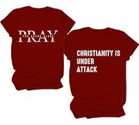 Christianity is Under Attack Shirt, Christianity is Under Attack T-Shirts for Women Man Claret