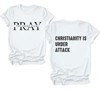 Christianity is Under Attack Shirt, Christianity is Under Attack T-Shirts for Women Man White