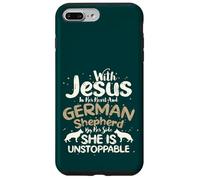 Christianity Jesus Heart German Shepherd by Side Christian Case for iPhone 7 Plus/8 Plus