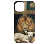 Christianity Lion Lamb Christian art Faith Peace Case for iPhone 15
