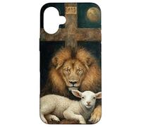 Christianity Lion Lamb Christian art Faith Peace Case for iPhone 16 Plus