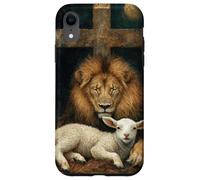 Christianity Lion Lamb Christian art Faith Peace Case for iPhone XR