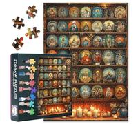 Christianity Puzzles for Adults 1000 Pieces, Religion Spiritual Symbol Jigsaw Puzzles for Living Room Decor, Icons Orthodox Church Puzzle Relaxing and Stress Relief Game(50.5x70.5cm)