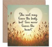 Christianity Sympathy Card - Love Never Leaves The Heart - Christian Condolences Card, Mourning Bereavement Cards for Adults, Sorry For Your Loss Thinking of You, 145mm Greeting Cards