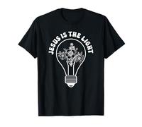 Christians God Faith Shine Flowers Jesus Is The Light T-Shirt