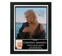 Christina Aguilera Signed Autograph Photo Print Poster Mounted Wall Art (10x12) Actor Artwork for Home & Office Decor Gift