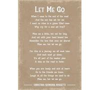 Christina Rossetti Let me go poem art print. Size A4