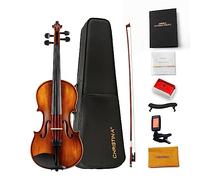 Christina V02 4/4 Full Size Violin Kit for Adult Beginners, With Case, Bow, Tuner, Instruction, Rosin, Shoulder Rest, Extra Strings and Cleaning Cloth