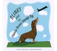 Christine Barker Slinky & the Chinese Rescue Sausage Dog Paperback Book in White Christine Barker White