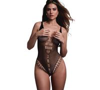 Christine - Fishnet Bodysuit - Black - Size S-L