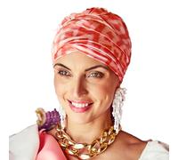 Christine Headwear HocSapphire Boho Spirit Turban Ikat Orange 3026-4026 | Turban with Bamboo Lining - Women's Cancer Hat | Chemo Scarf | One Size