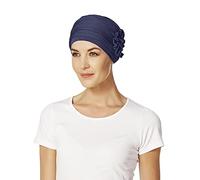 Christine Headwear Lotus-Uni Bamboo TurbanHeadwear Chemo (One Size - Navy)