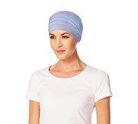 Christine Headwear Women's Soft Bamboo Yoga Turban, Light Blue Melange, One Size
