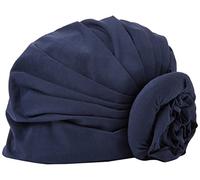 Christine Headwear Women's Zuri Turban Made from Supima Cotton, Black Iris, One Size
