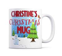 Christine's Christmas Mug. Festive Mug for Christine. Perfect Present for Xmas.