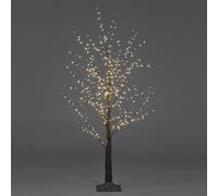 Christmas 1.2m/4ft Black Micro Dot Christmas Tree with 500 warm white static & 20% twinkling leds White