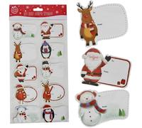 Christmas 10 Pack 7.5cm 3D Gift Tags Cute Fun Design