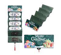 Christmas 10-Slot Red Envelope Foldable Money Holders Surprise Party Money Cash Holiday Exchange Xmas Box Organizer Gift