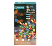 Christmas 100 Battery Timer LED Lights Clear Cable Indoor Outdoor Choose Colour