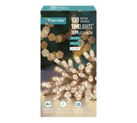 Premier 10m 100 LED Multi-function Christmas Timelights in Warm White