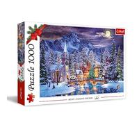 Christmas 1000 Piece Jigsaw Puzzle Snowy Winter Scene by Dominic Davison - Trefl Adult Puzzle with Anti-Reflection Linen Finish, Premium Cardboard Pieces, Festive Winter Village Jigsaw Puzzle