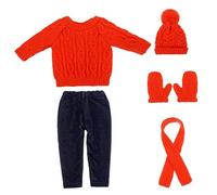 Christmas 18 Inch Doll Clothes and Accessories Winter 18 Inch Doll Clothes Include Sweaters Trousers Hat Gloves Scarf, No Shoes - American