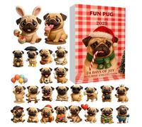 Christmas 2-Dimensional Acrylic Dog Pendant | Christmas Countdown Calendar 2025 for Children for Children Daughter Nephew Family Teens Backpack Pencil Case