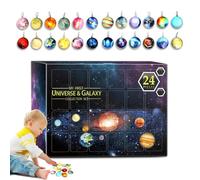 Christmas 2024, 24 Days Planets Keychains Collection Christmas Countdown Calendar, Universe Galaxy Christmas Countdown Calendar, XmasSurprise Tree Ornaments For Kids Christmas Decor