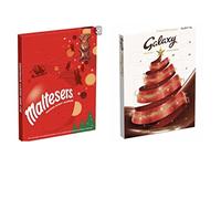 Christmas 2024 Gift Bundle- Milk Chocolate Advent Calendar-Galaxy Milk Chocolate Advent Calendar & Maltesers Reindeer Chocolate Advent Calendar