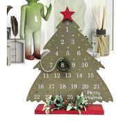 Christmas 2024, Wood 25 Days Countdown To Christmas, Farmhouse Christmas Tree Calendar Countdown For Home Party Decorations